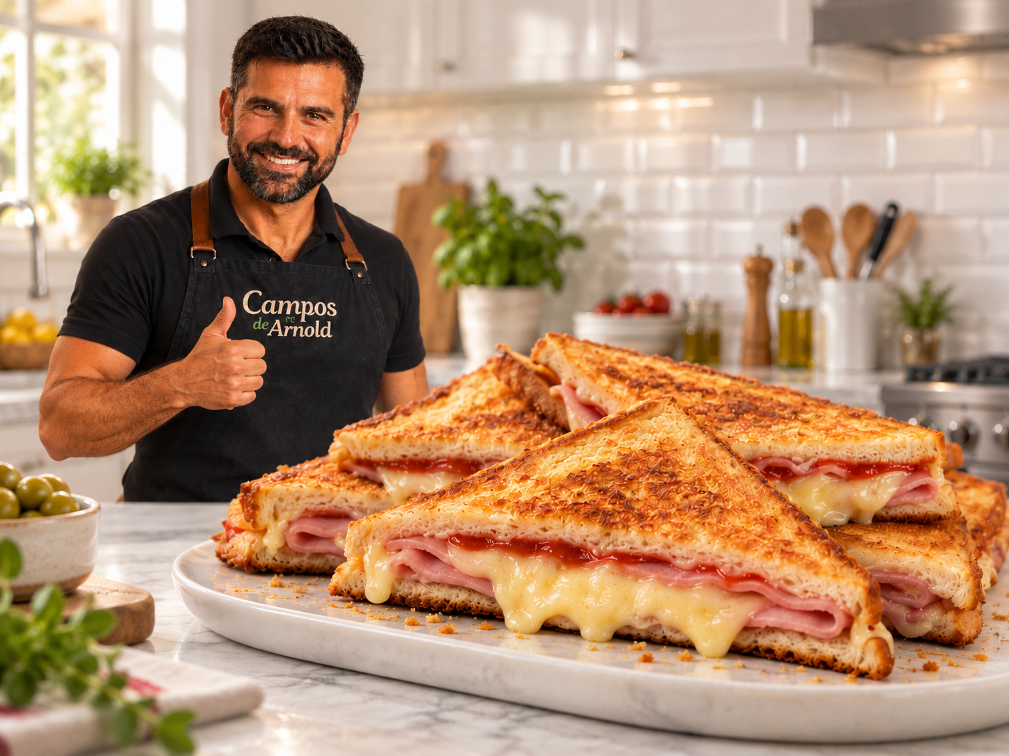 Plato preparado con queso artesanal Campos de Arnold